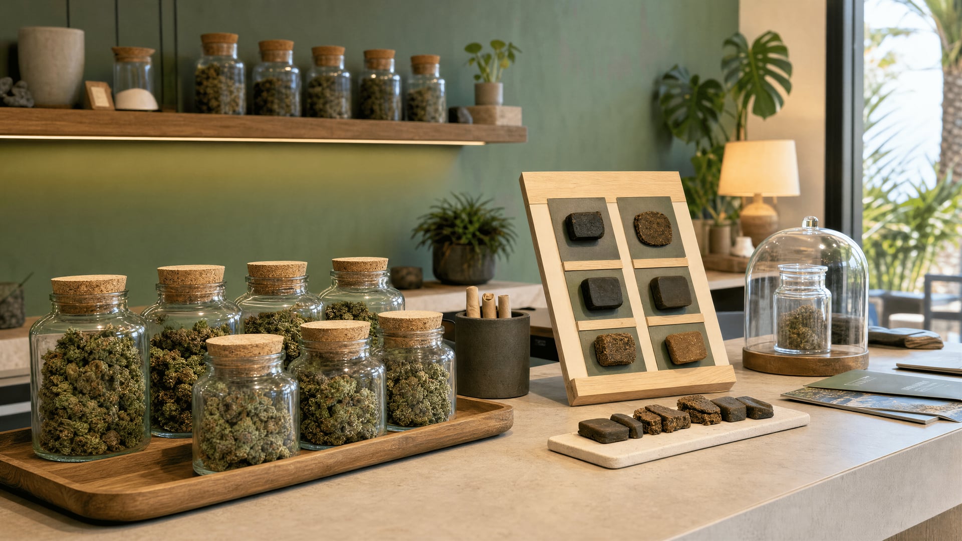 Cannabis products presented inside a private association