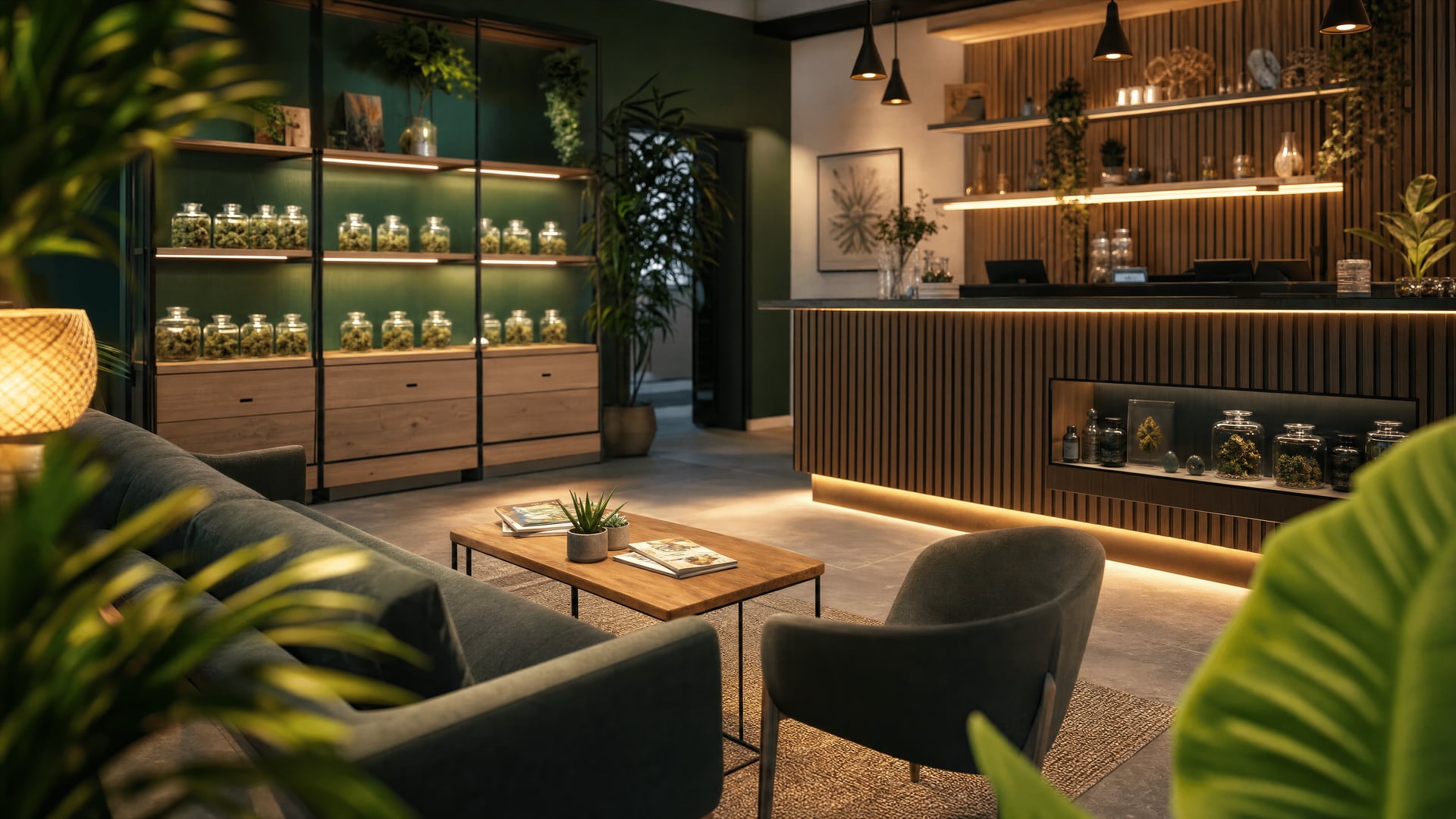 Private cannabis social club interior in Tenerife